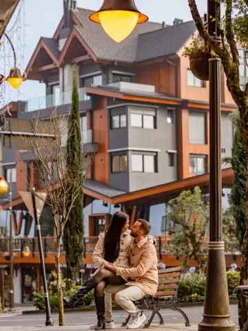 Cliente da Maritê Turismo — Débora e Iago em Gramado-RS