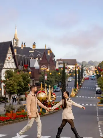 Cliente da Maritê Turismo — Débora e Iago em Gramado-RS