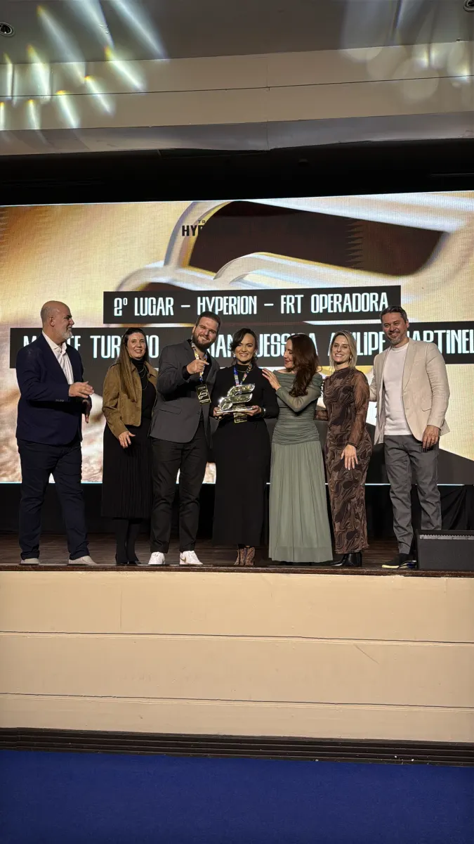 Filipe e Ariane Pimentel na premiação da Maritê Turismo
